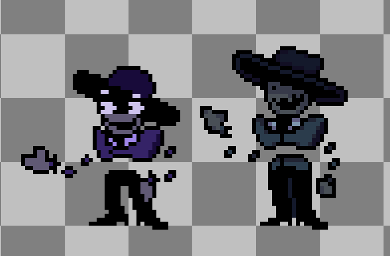 Original draft vs the finished design. Went from goofy to spooky fast.