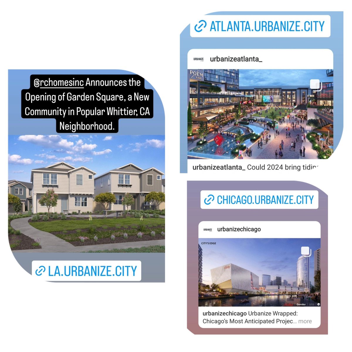 UrbanizeLA had 3 stories yesterday.... Chicago and Atlanta had exciting projects......LA (a low dense suburban layout that you would expect in a suburban city - Whittier). That was the best we had and this is why LA is so damn expensive. 15 years to approve big projects,  so.....