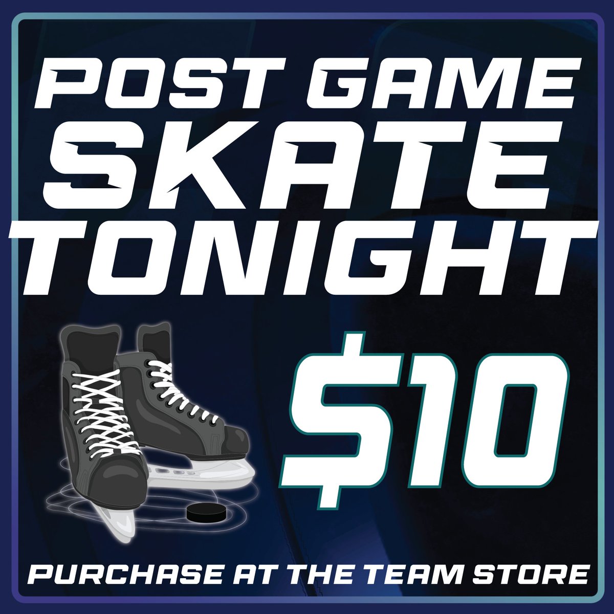 iceraysnahl's tweet photo. Join us for our Post-Game Skate for just $10!
Grab your skates at the team store and make your Saturday night unforgettable.
See you on the ice!
#PostGameSkate https://t.co/g2o81lEw43