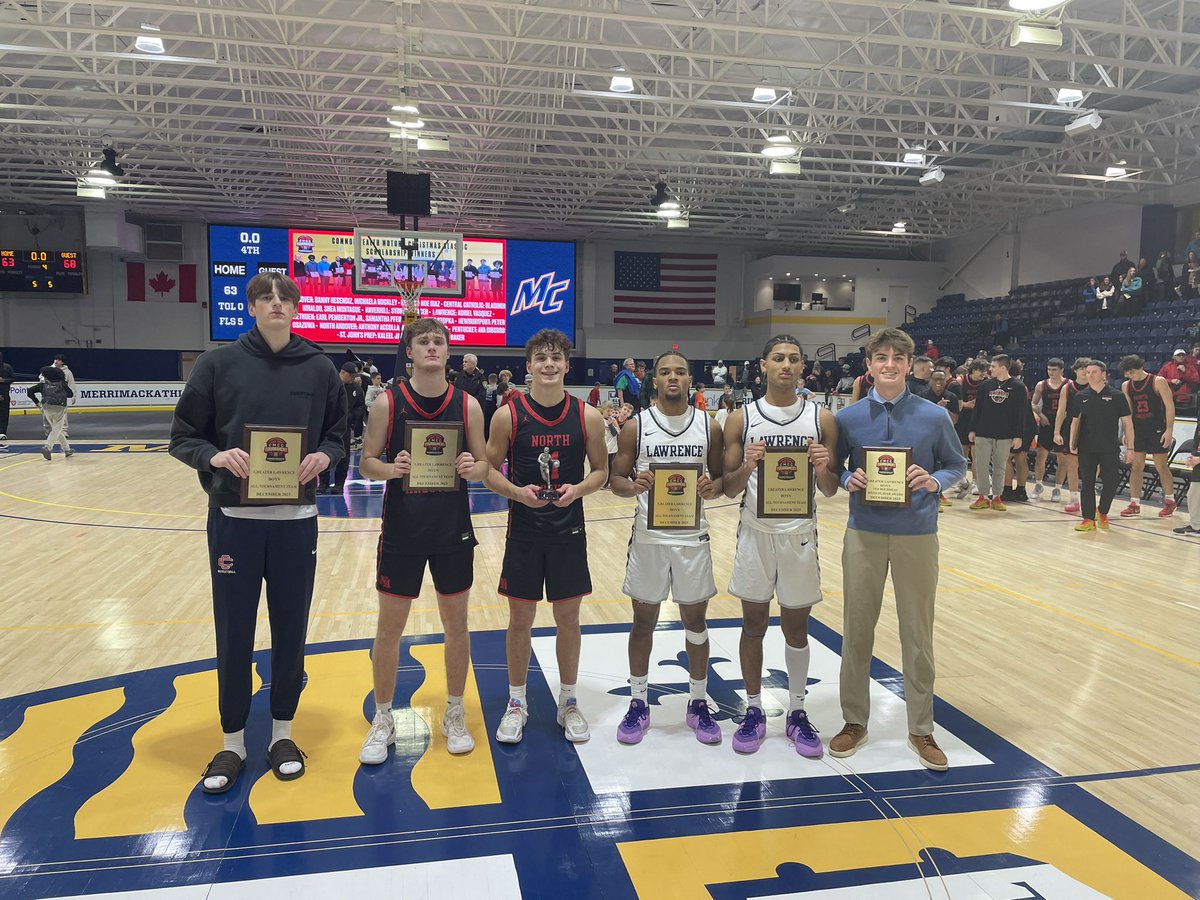 Boys Division All Tourney Team 
John Kelly - CC
Cam Bethel - NA
Zach Wolinski - NA (MVP)
Joendy Rosario - Lawrence 
Obbie Luciano - Lawrence 
Mike Miller - SJP ( Ted Boudreau Award)
