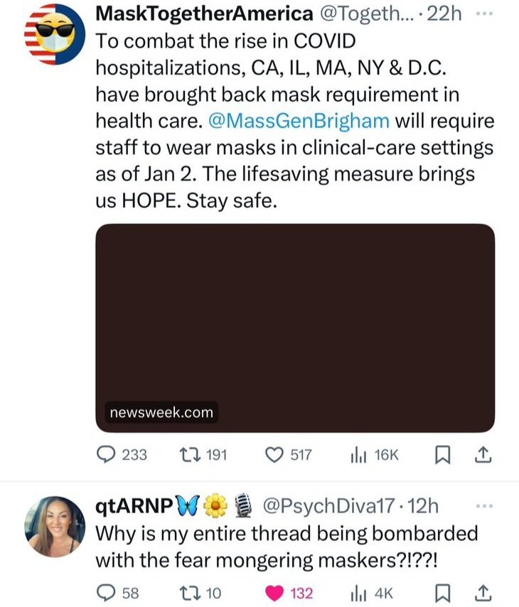 Prolotario1's tweet photo. "The Mask Bot Army" has been deployed. 

Quarantine 

The 6 Feet

The In-Store Mask Policy 

The Vaccine Pass

Will we see a resurgence?

Mainstream media appears to think so.

What about you? 

🤔 https://t.co/nAKPQDdaJD