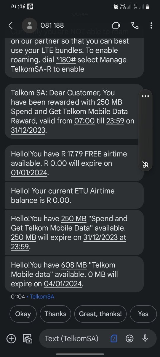 DeepMeeSoul_SA's tweet photo. @TelkomZA Got it just now https://t.co/ctSE9gp3mP