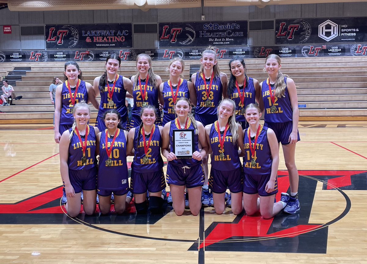 Congratulations to the Liberty Hill Varsity girls, Coach Lange and his staff as they win the Lake Travis tournament today and run their record to 24-0 on the season!  @LHHSGIRLSBB