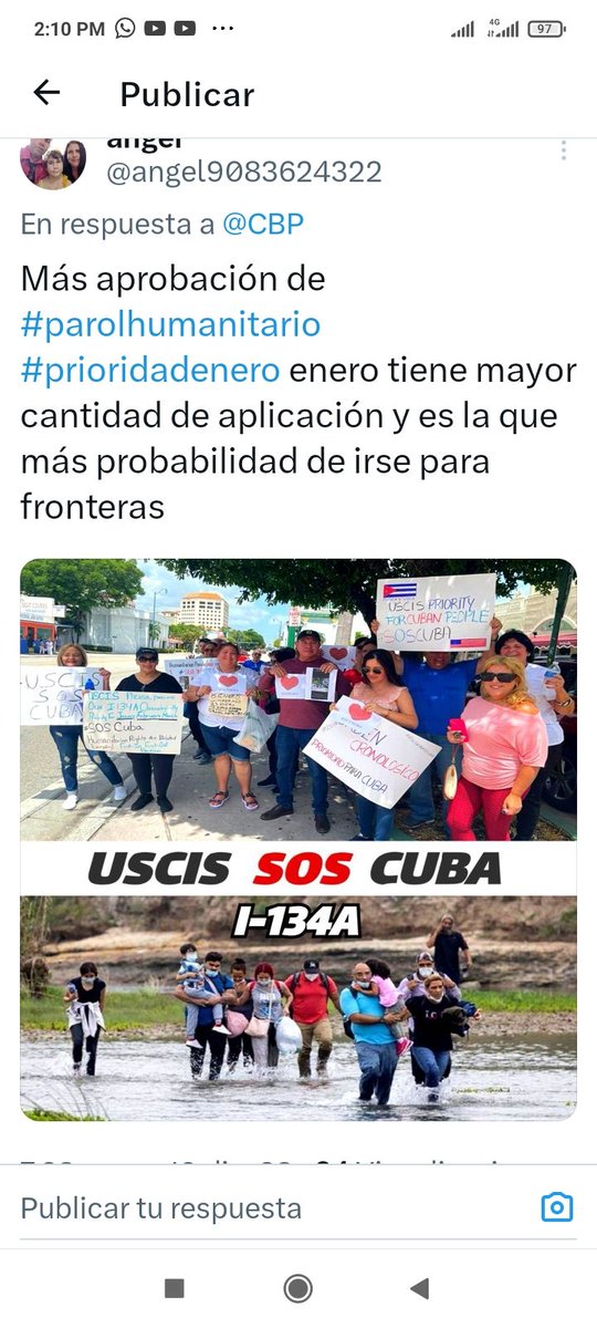 <a href="/SecMayorkas/">ARCHIVED: Secretary Alejandro Mayorkas</a> <a href="/ICEgov/">U.S. Immigration and Customs Enforcement</a> POTUS <a href="/JoeBiden/">Joe Biden</a> <a href="/VP/">Vice President JD Vance</a> @State_E <a href="/DHSgov/">Homeland Security</a> <a href="/SecBlinken/">Secretary Antony Blinken</a> <a href="/SecMayorkas/">ARCHIVED: Secretary Alejandro Mayorkas</a> <a href="/StateDept/">Department of State</a> <a href="/USCISDirector/">USCIS Director</a> <a href="/USEmbCuba/">Embajada de los Estados Unidos en Cuba</a> #i134a #parolhumanitario   #votantes ciudadanos cubano americanos pidiendo atención para reunirse con su familia se acaba el 2023 #blasnuñezneto ohi es día 30 y no ahí respuesta