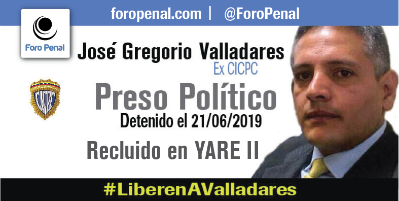 José Gregorio Valladares: Ex CICPC, privado de libertad con fines políticos desde el 21/06/2019. Pasó 7 días en #DesaparicionForzosa. #LiberenAValladares #QueSeHagaJusticia