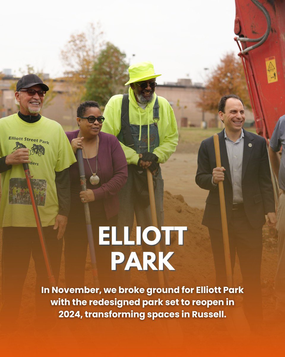 We broke ground for Elliott Park in November with @OlmstedParks502, with the redesigned park set to reopen in 2024, transforming spaces in Russell.