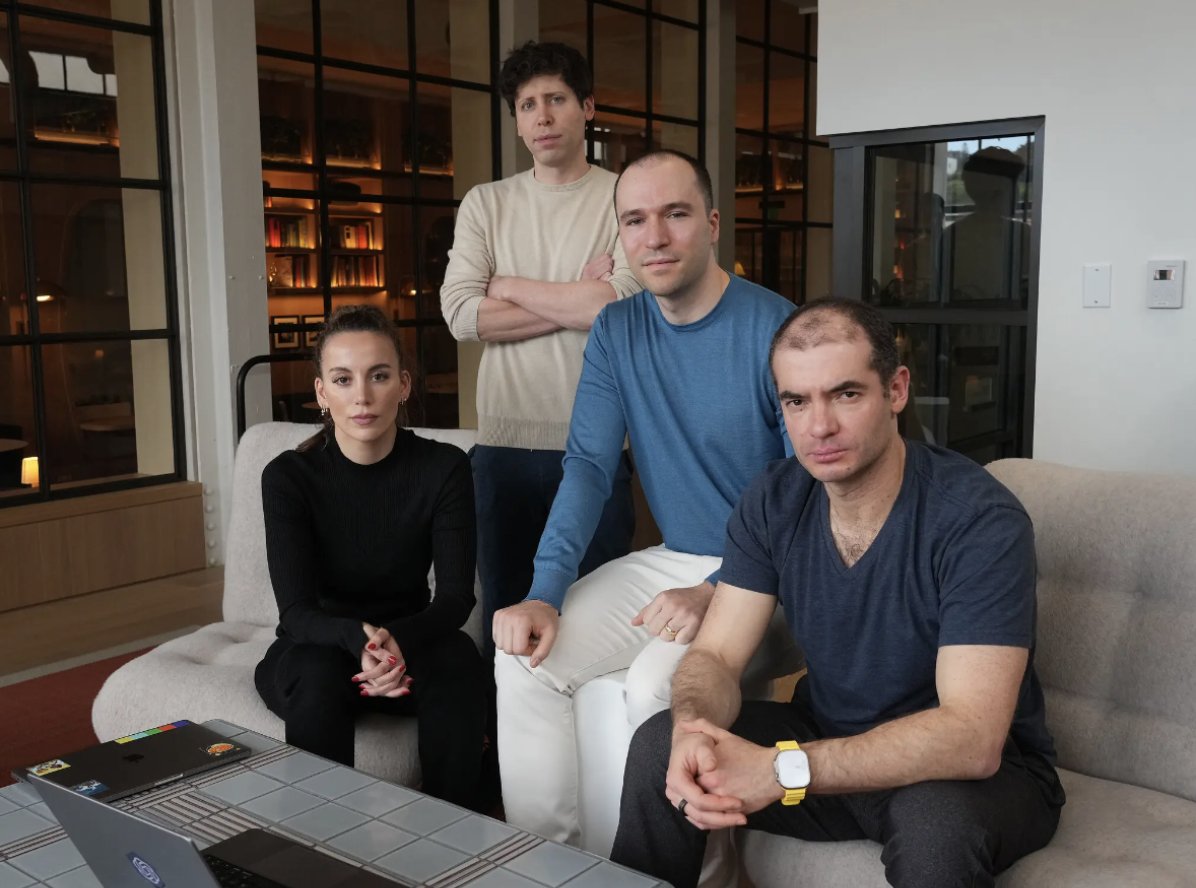 It's so messed up that the original CTO of OpenAI was kicked out of the company in 2019 and they all played it off like nothing happened.
