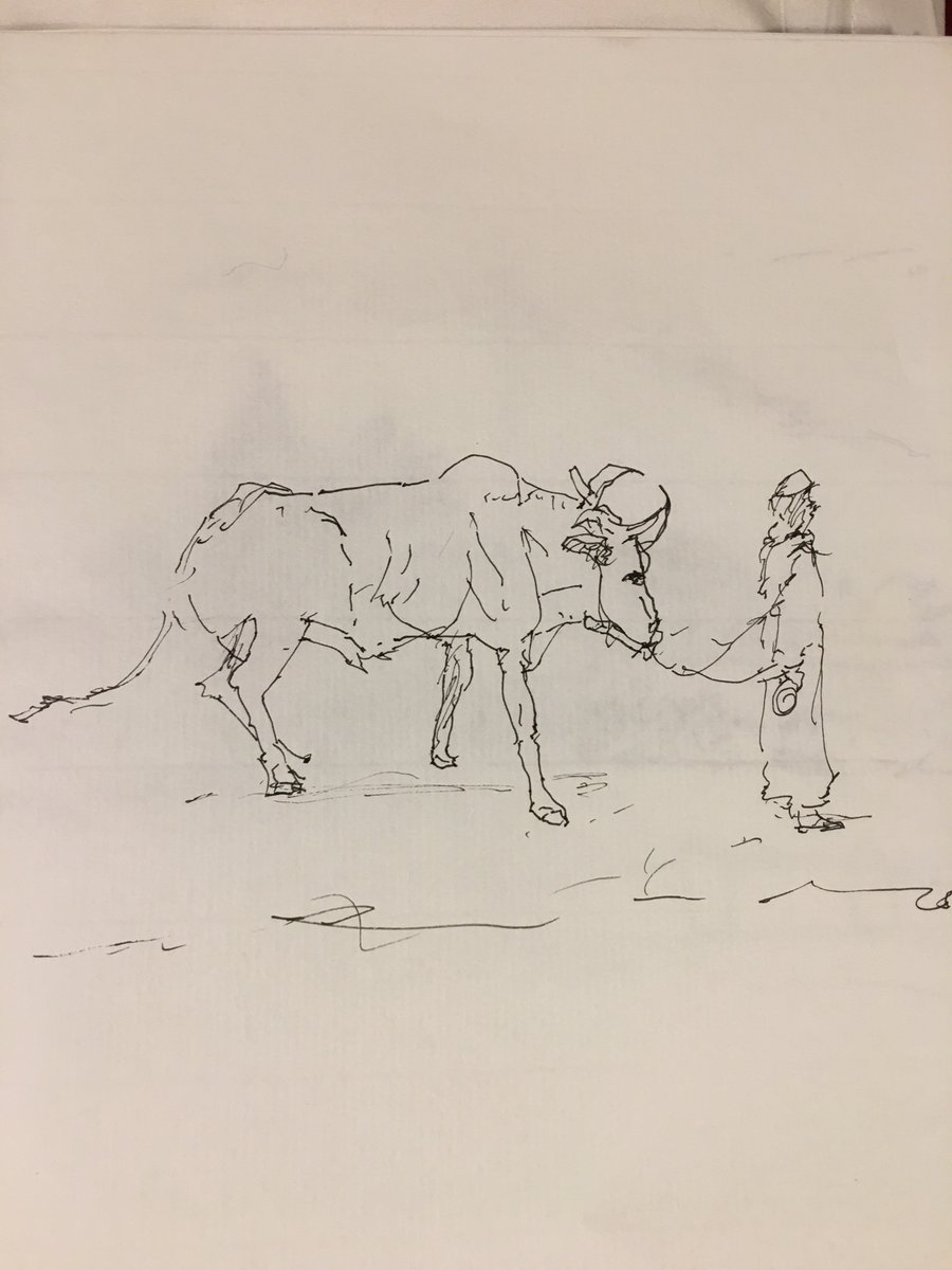 w20028's tweet photo. インド古美研でバスの中で描いたスケッチ。 https://t.co/7p9xWW5TYI