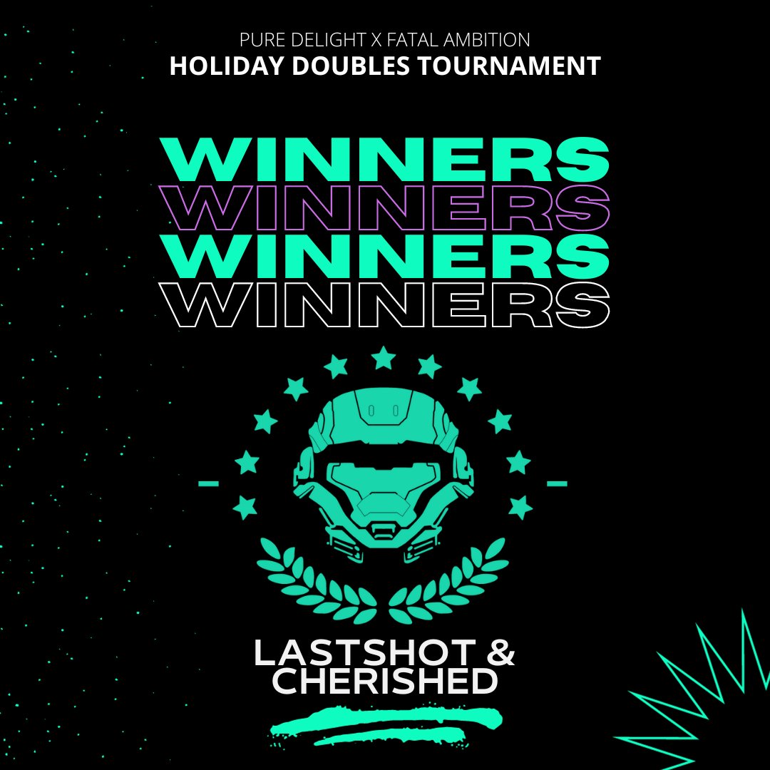 Congratulations to <a href="/ItzTheLastShot/">SR LastShot</a> &amp; <a href="/CherishedFPS/">Cherished</a> for being our Holiday Doubles tournament champions!!!