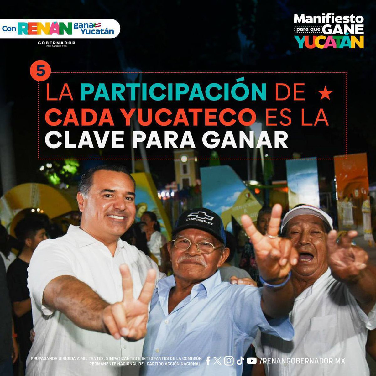 #Yucatán lo construimos entre todas y todos. La participación ciudadana es la clave para ganar. #ManifiestoParaQueGaneYucatán
•
•
•
*Propaganda dirigida a militantes e integrantes de la Comisión Permanente Nacional del Partido Acción Nacional*