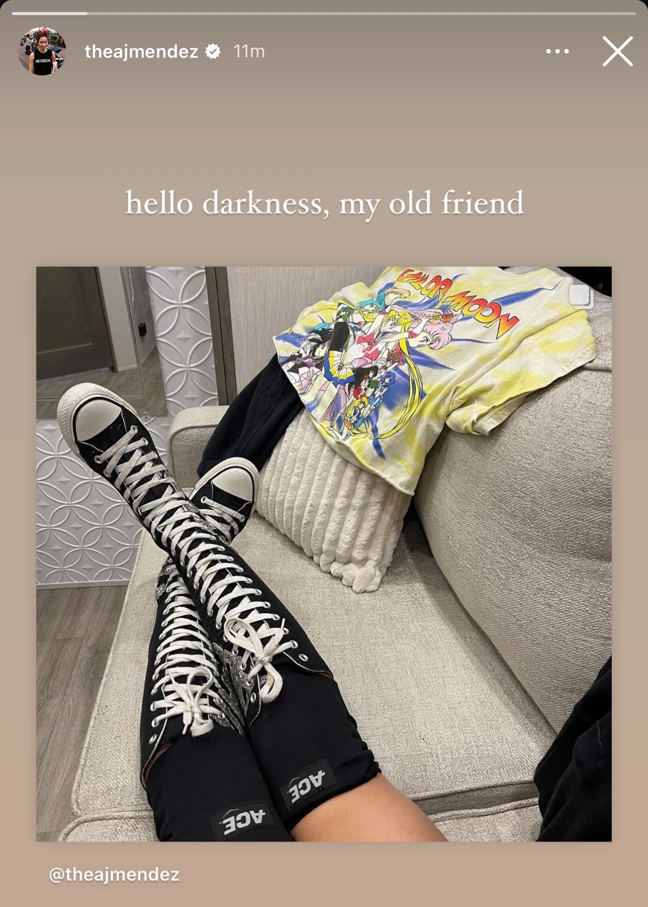 aj lee knee high converse