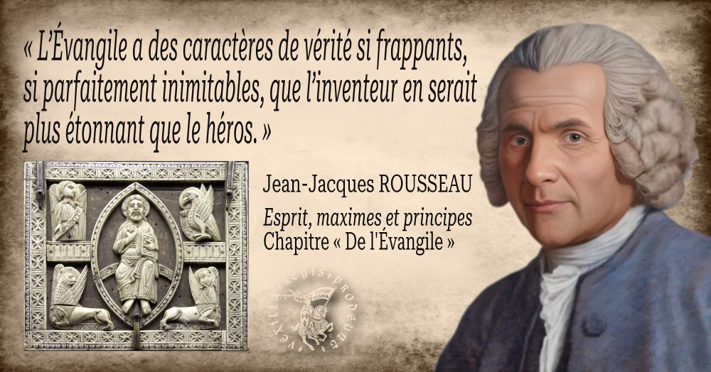 ViveleroySite's tweet photo. Quand Jean-Jacques Rousseau défend l’Évangile et la divinité de Jésus-Christ.
« Oui, si la vie et la mort de Socrate sont d’un sage, la vie et la mort de Jésus sont d’un Dieu. »
JJ #Rousseau
https://t.co/FFkDVdWWLY
#existencededieu #athee #agnostique #DeVilliers #chretiens https://t.co/Lq57s5dHkw