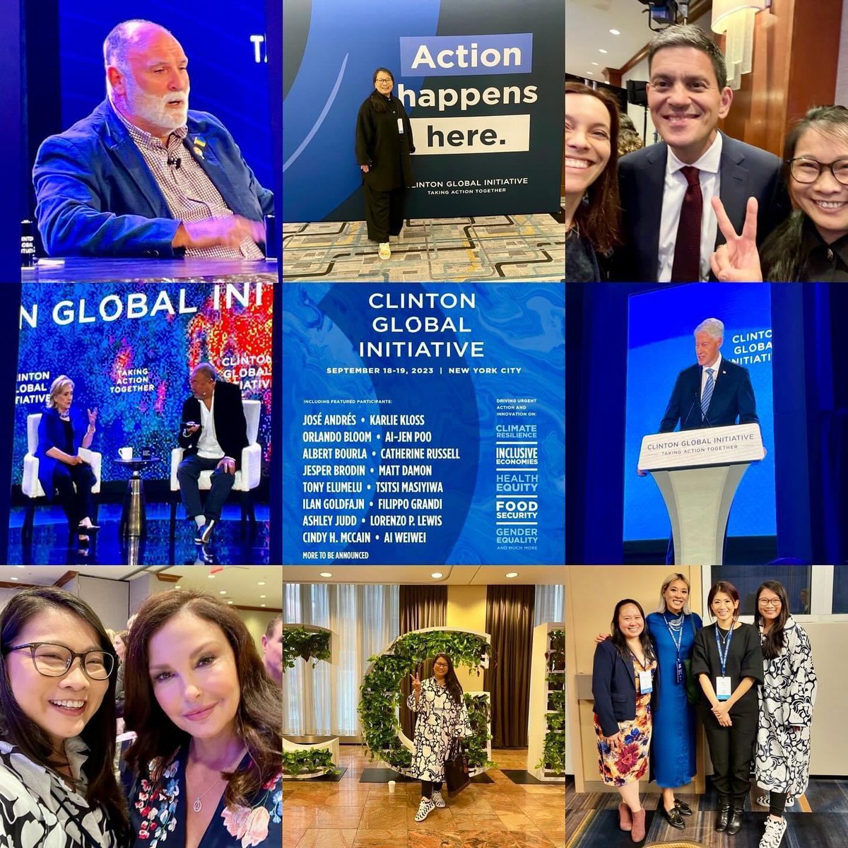 jinyahuang's tweet photo. Full of gratitude - thank you @clintonfoundation for the opportunity to attend @clintonglobal this year. We’re inspired, fueled up, to take action and keep going. #CGI #PLS #presidentialleadershipscholars #takingactiontogether #breakbreadbreakborders https://t.co/f1SeaqhvVa