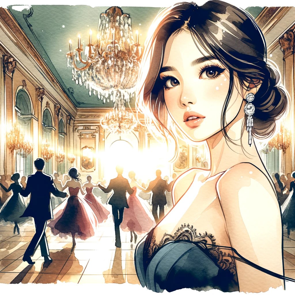 A grand ballroom at night, amidst opulent decor and swirling dancers, on a sunny day.🌄🌞💃🩰
#dalle3art  #AIArtCommuity #AIartists #AIGirl #VibrantEcosystem #HarmonyHaven #DuskDelights #PrettyWoman #landscape #sunsetphotography #night #AIArt #Twilight #eyes #EveningElegance