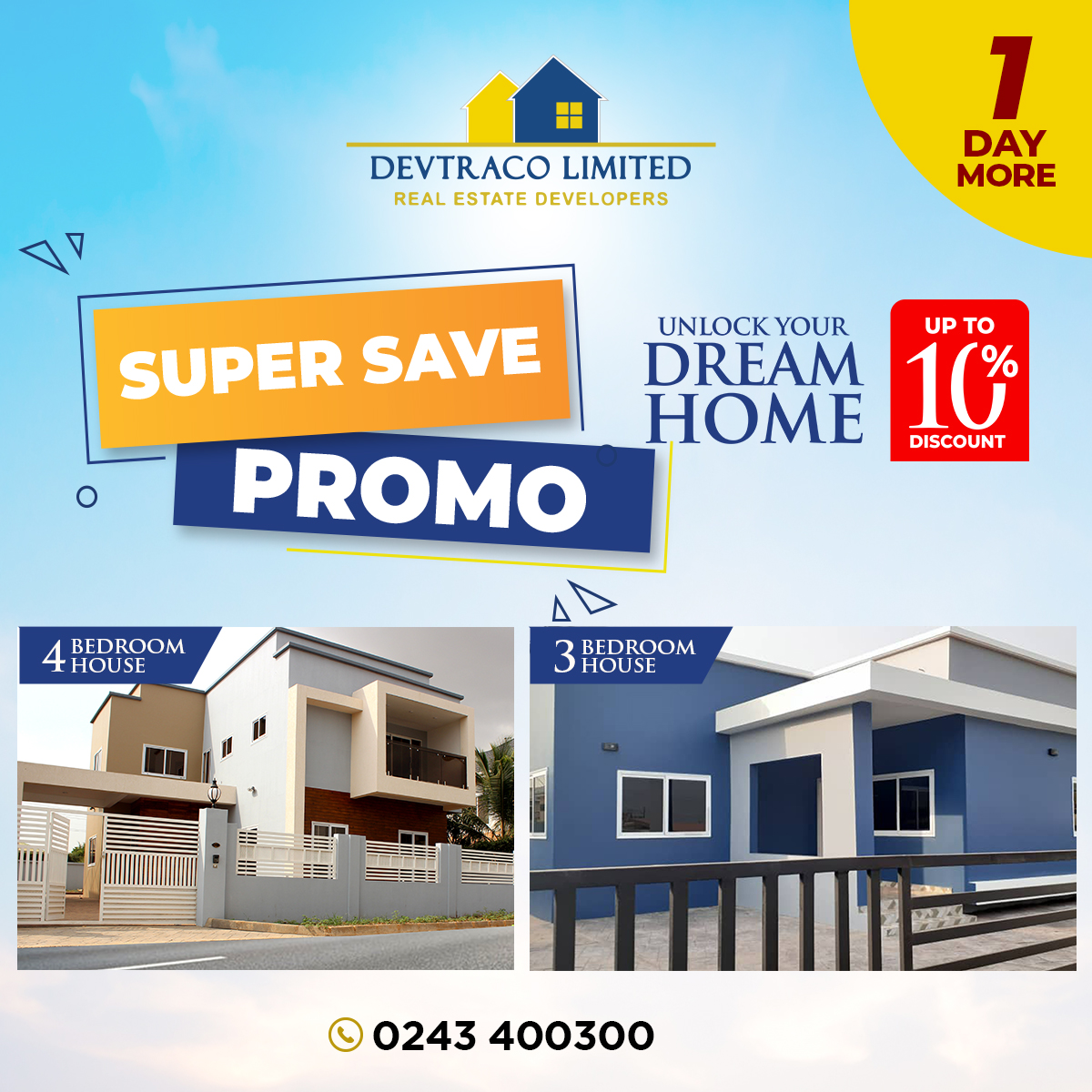 DevtracoLimited's tweet image. Today marks the grand finale of the Super Save Promo! Last chance to unlock up to 10% off on your real estate investment. Don&apos;t miss out—act now! 🚨🏠 #FinalDay #DevtracoCourts #Investment #Promo&quot;