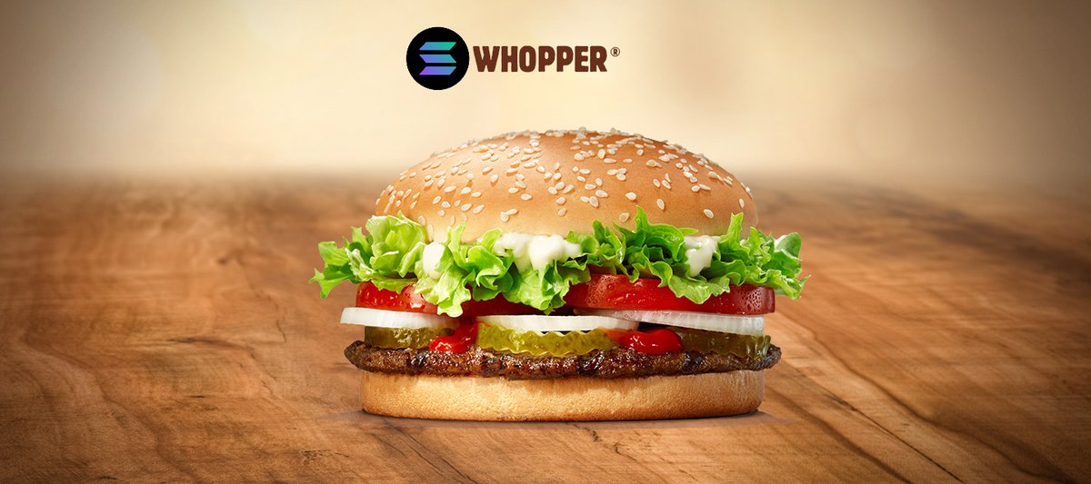 BurgerKingOnSol's tweet photo. @BurgerKing $WHOPPER is better for sure https://t.co/tY76yJKVm0