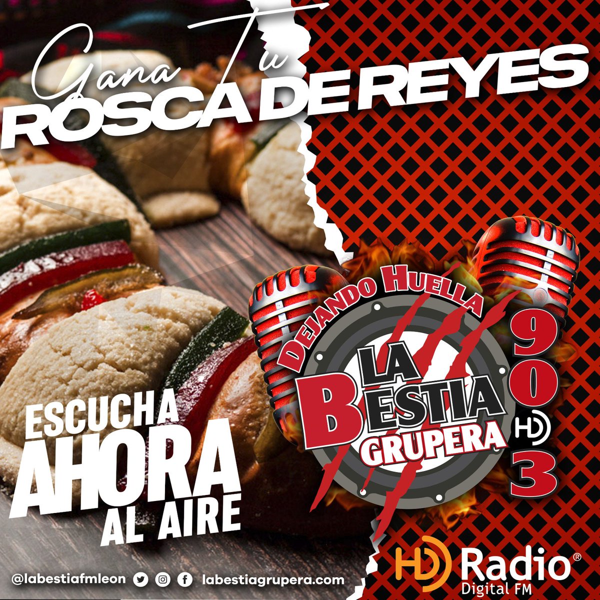 Iniciamos el #2024 regalando #RoscasDeReyes escucha los espacio en vivo y gana la tuya!