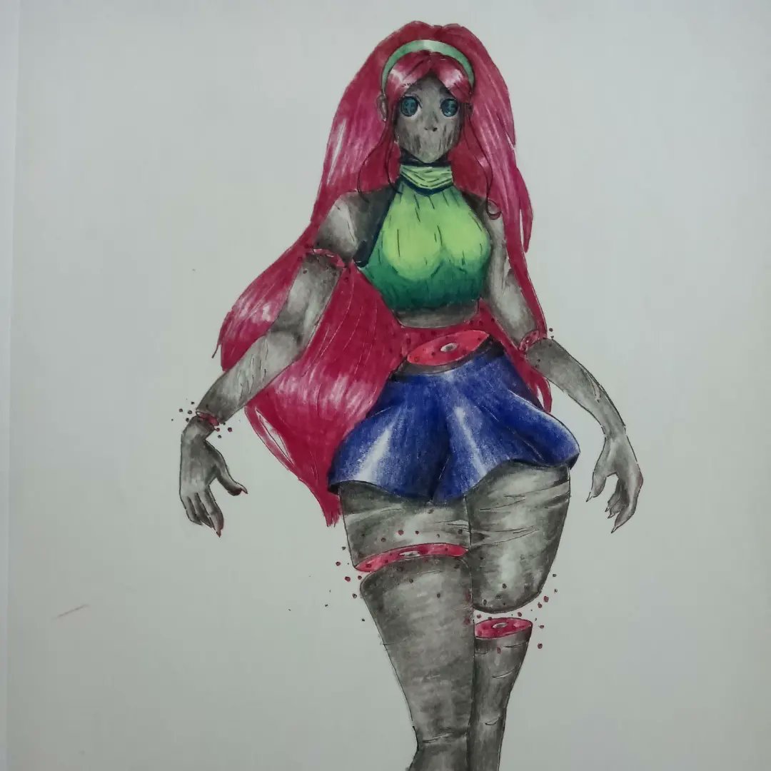 GonkilluAddict's tweet photo. This is a piece I did with my bsf 🌟❤️ @tanabanana_art 
We both did our own weirdcore oc, her's came out creepy, y'all should totally go check out her account! Follow and support, she also does commissions, so, some lovins to her account would be very much appreciated! https://t.co/Nx7OPA2R5o