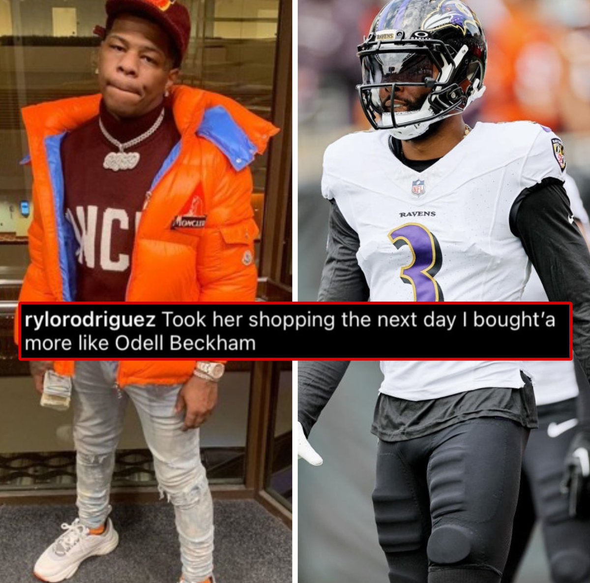 Rylo Rodriguez's caption on Odell Beckham goes viral on social media