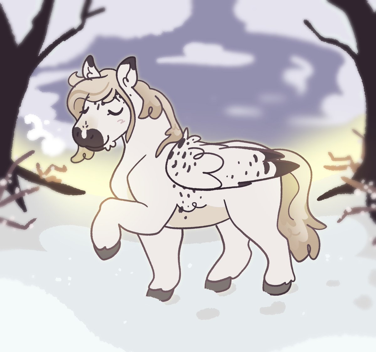 Hush!! ❄️ (drawing your ocs is fun and you deserve it!  not many people know this)