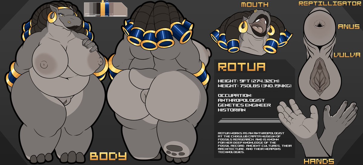 Reptilligator's tweet photo. Very slight Rotua ref update, changed the vulva design a little bit https://t.co/47Xv4ePohA