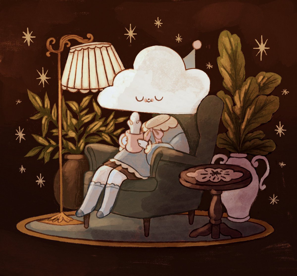 「Sleepy Cloud  」|🍓 lanylevendula 🍄 @ Megacon A348のイラスト