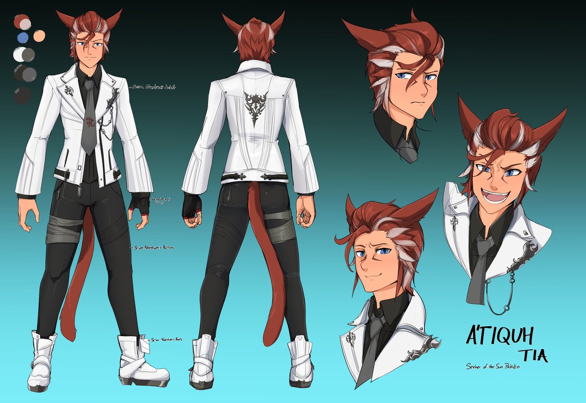 hydraslasher's tweet photo. I got a wonderful refrence sheet done of my ff14 character/vtuber by the great @Emperor_Neuro . https://t.co/AmOkpcXzvF