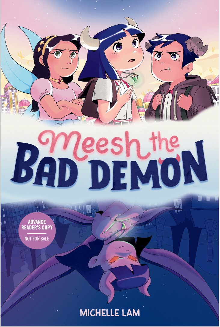 Last post before the shortlist comes out! It's been a 🎆🥰

As a Round 1 judge, I'm reading for the #CYBILS2023 #graphicnovel prize & sharing my reads as I go along, in no particular order @CybilsAwards @bookgoil

Day 60 😈🧚🏼‍♀️🤝🏼Meesh the Bad Demon by Michelle Lam
@KnopfBFYR