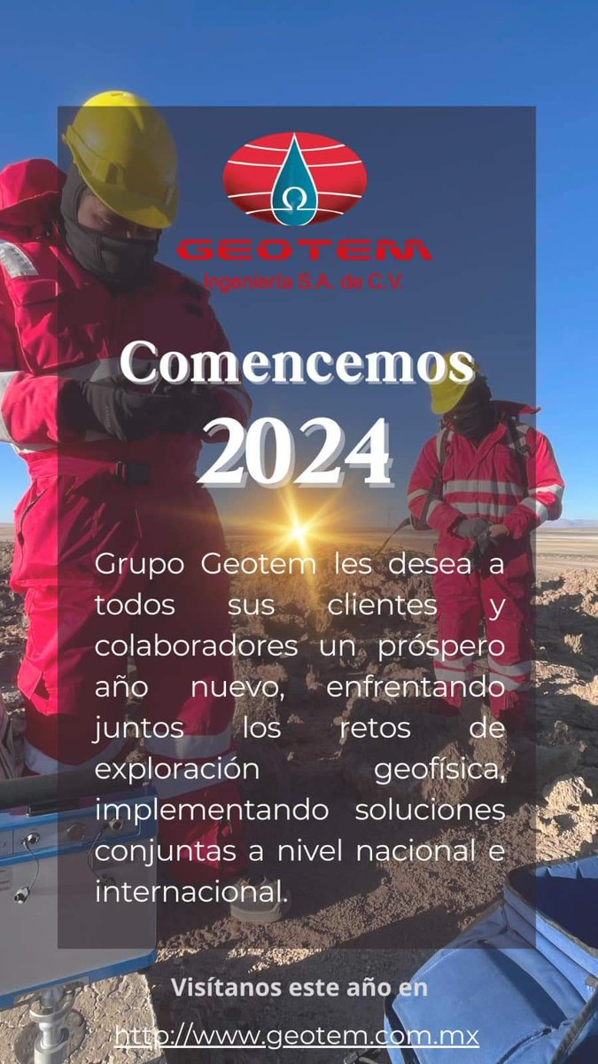 Deseamos ser tu primera elección en materia de exploración geofísica este 2024, con más de 200 técnicas, 11 áreas de servicio y más de 18 años de experiencia que nos respaldan. 

Líder en Exploración Estratégica con Innovación.

#Geotem #2024 #Geofísica