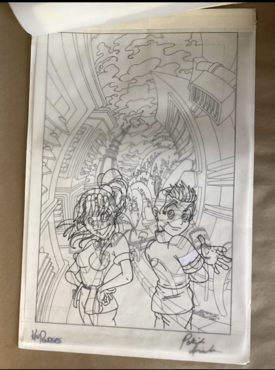 A fun eBay find: someone is selling the original art for a NiGHTS cover! This was illustrated by Spaziante, and he would create the cover in layers of tracing paper. This'd make it easier to do effects like transparencies in the color stage! (Like layers in Photoshop, basically.) 