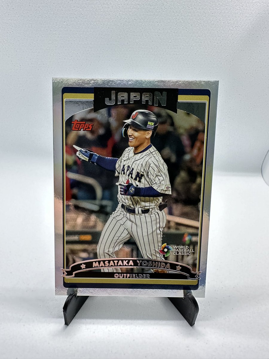 Highlights from my <a href="/Topps/">Topps</a> WBC box: Ohtani Gold /50, Jeremy Pena Gold Auto/50, Alcantara Orange Cracked Ice Auto /25, Yoshida 2006 variation. Definitely great bang for my buck <a href="/WatchTheBreaks/">The Breaks</a>