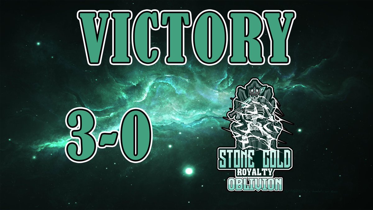 Congratulations to StoneColdRoyalty OBLIVION on their 3-0 win tonight! 

Great start to the season boys , Keep up the amazing work! Smashing it!!
