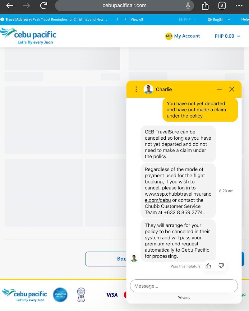 Maebzy's tweet photo. @CebuPacificAir I already did that. And this is what it said. This such a hassle. Today is my flight. https://t.co/3SwbMHls4p