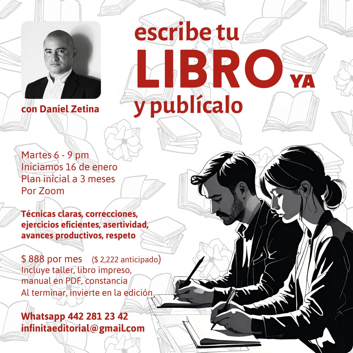 Infinitaeditor's tweet photo. ¿Tienes una obra en mente? ¿Algún libro pendiente de escribir? ¿Un proyecto por iniciar?
Ven, aprende, escríbelo, termínalo y publícalo
infinitaeditorial@gmail.com
WhastApp 4422812342
#escribetulibro #escribirmilibro https://t.co/PoOA8yOOxg
