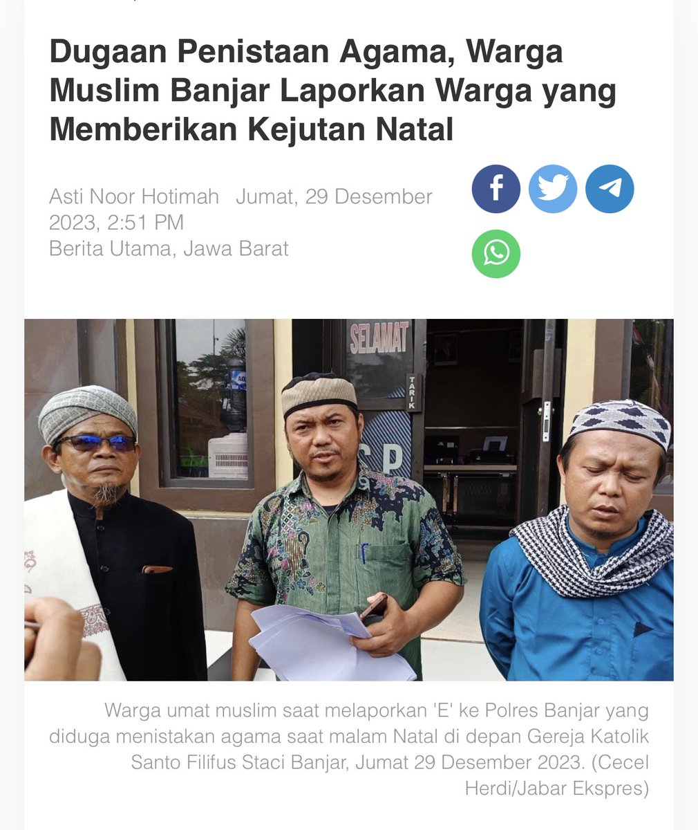 KatolikG's tweet image. Warga melaporkan warga karena memberi ucapan natal atas Nama warga… hahaha