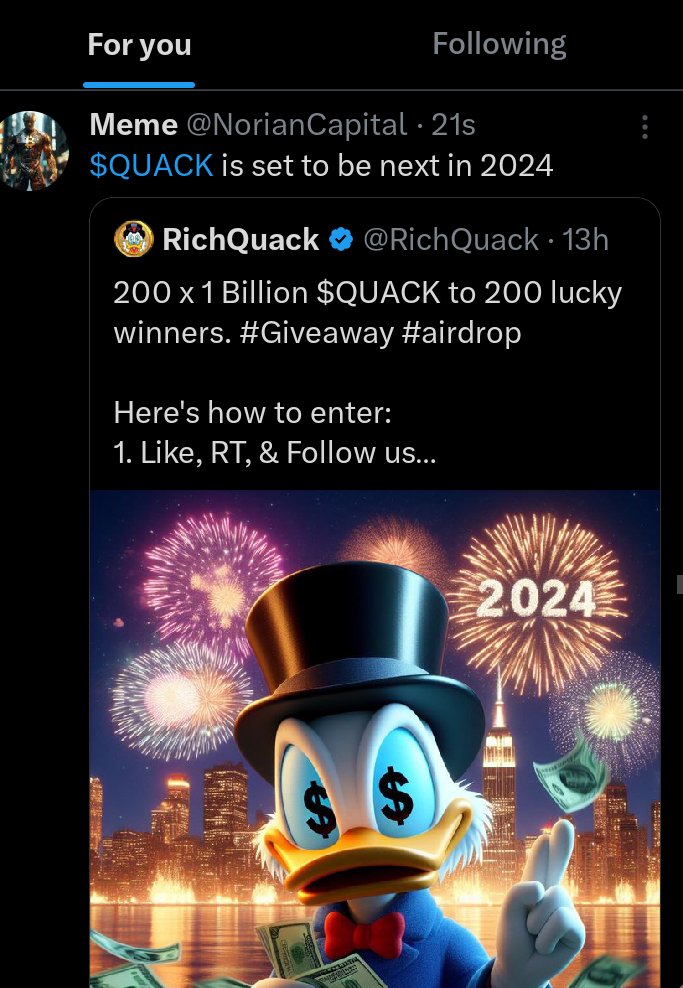 NorianCapital's tweet photo. @RichQuack 0xdE82910BACeba982d802fCc6F5bb2449105978F2 https://t.co/TbH0Rl5RTS