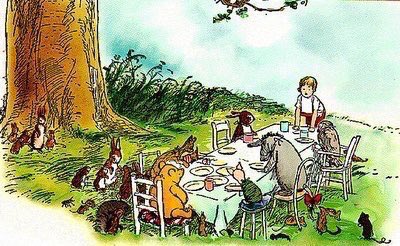 'Christopher Robin is giving a party,' said Owl. 'Oh!' said Pooh. 'Will there be those little cake things with pink sugar icing?' Owl thought it was rather beneath him to talk about little cake things with pink sugar icing, so he flew off.~A.A.Milne #NewYearsEve #HappyNewYear