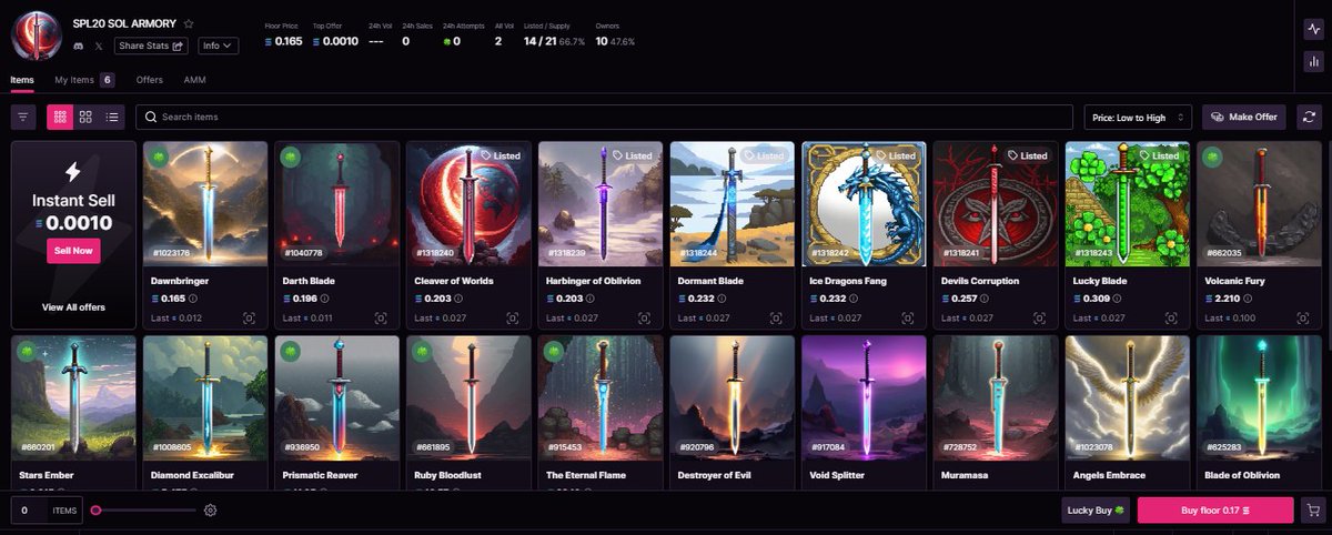 SOLARMORY8's tweet photo. The Armory is looking stacked!

The Cleaver of Worlds is my personal favourite of this batch, what is yours?

https://t.co/HcFroiAnI2 https://t.co/N3GxPfo2Os