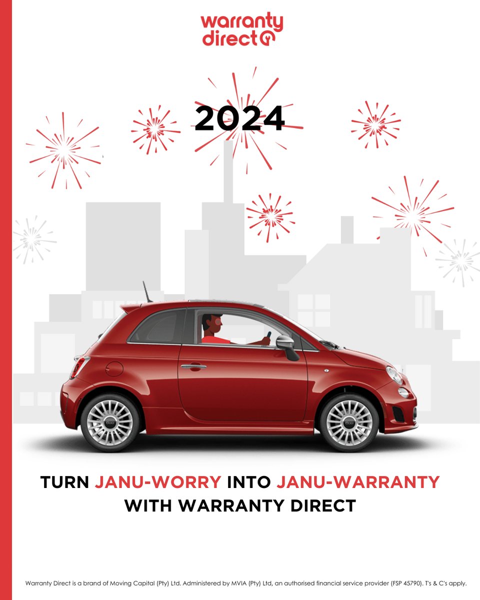 Happy New Year's Eve! With 2023 coming to a close, there's no better way to plan for 2024 than with Warranty Direct. Turn this Janu-Worry into Janu-Warranty with Warranty Direct.

#WarrenYourWarrantyWizard #WarrantyDirect

Learn more: warrantydirect.co.za