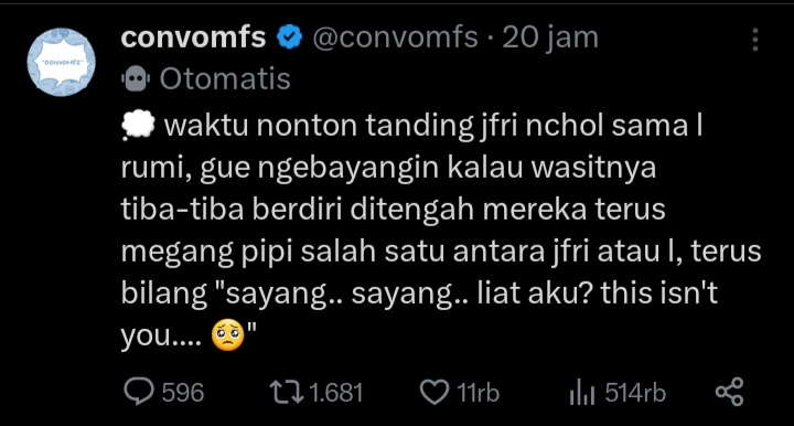 TWEET RANDOM  LUCU NETIZEN +62

`• a thread