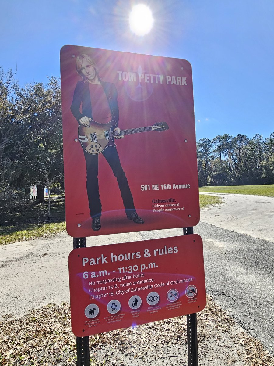 Pilgrimage to Tom Petty's childhood home today - plus the neighborhood park nearby that he hung out at has been re-named Tom Petty Park.