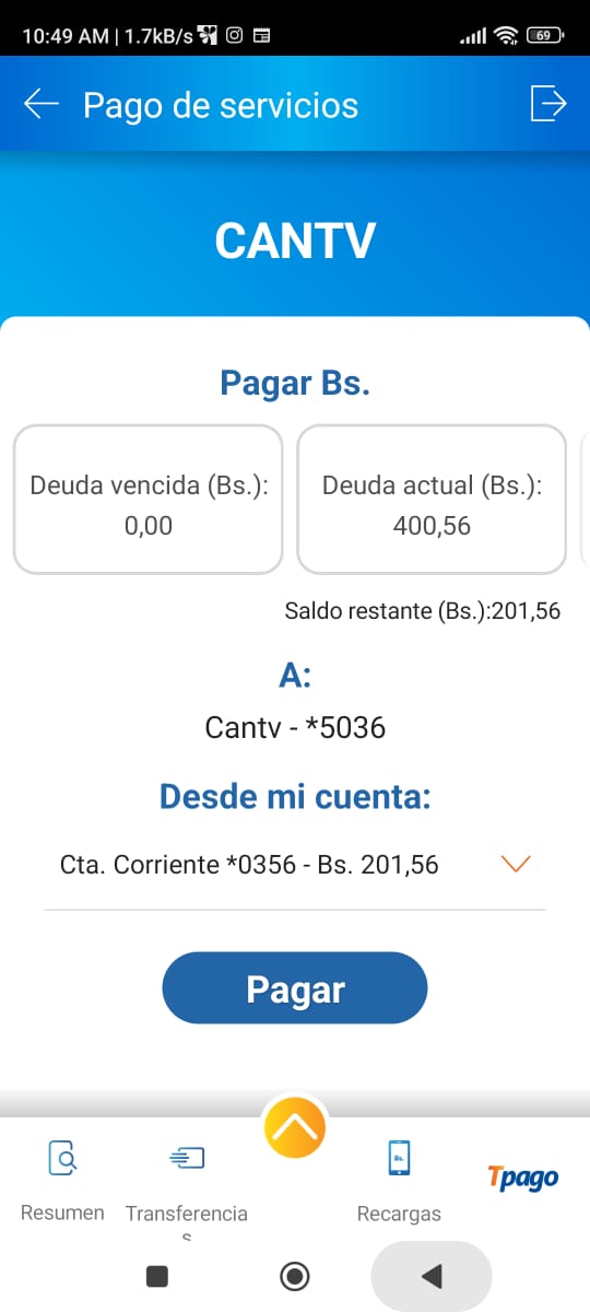 AndreGomezMa's tweet photo. CANTV no está cumpliendo lo acordado, en Noviembre pague 400Bs y pensé que eran los 2 meses q dijeron y que en Enero me venía una sola Factura, pues acabo de revisar y tengo otra vez que pagar 400Bs es decir 800 Bs Noviembre y diciembre y ni uso la línea.. https://t.co/TiNBZxoaeN