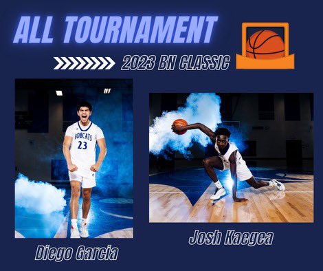 BN_Hoops's tweet photo. Congratulations to Jr. Guard @JoshuaKaegea and Sr. Guard @diegogarcia_35r ! Garcia claims his 2nd All Tournament Selection of the season (Northeast Lions Club). https://t.co/tKIfGJAu75