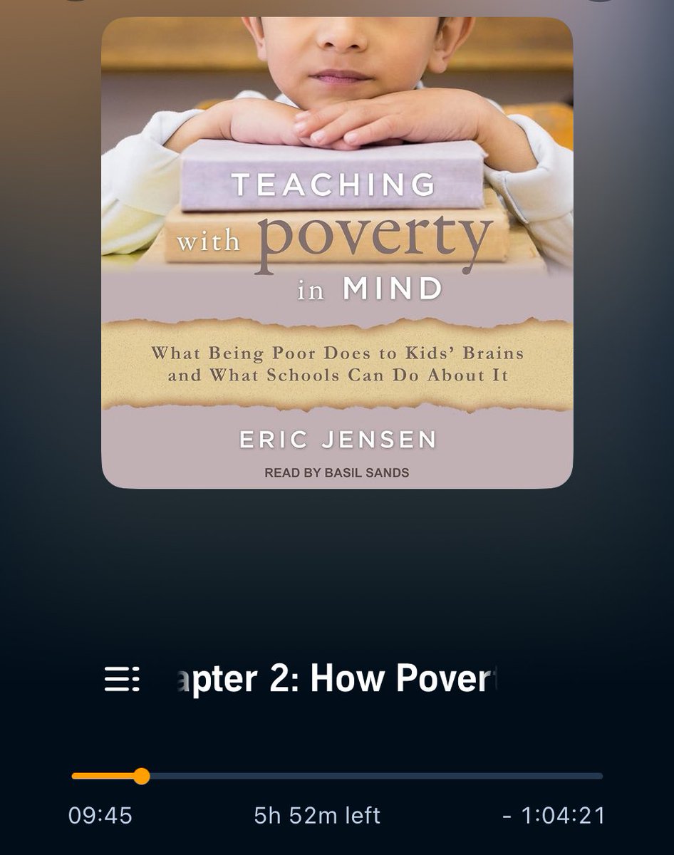 Current “read”. I actually use both. I listen and take notes in the book 😊 Our students are changing and our supports need to shift with the changes. #AdminPost #teaching #learning <a href="/EricJensenBrain/">Eric Jensen</a>