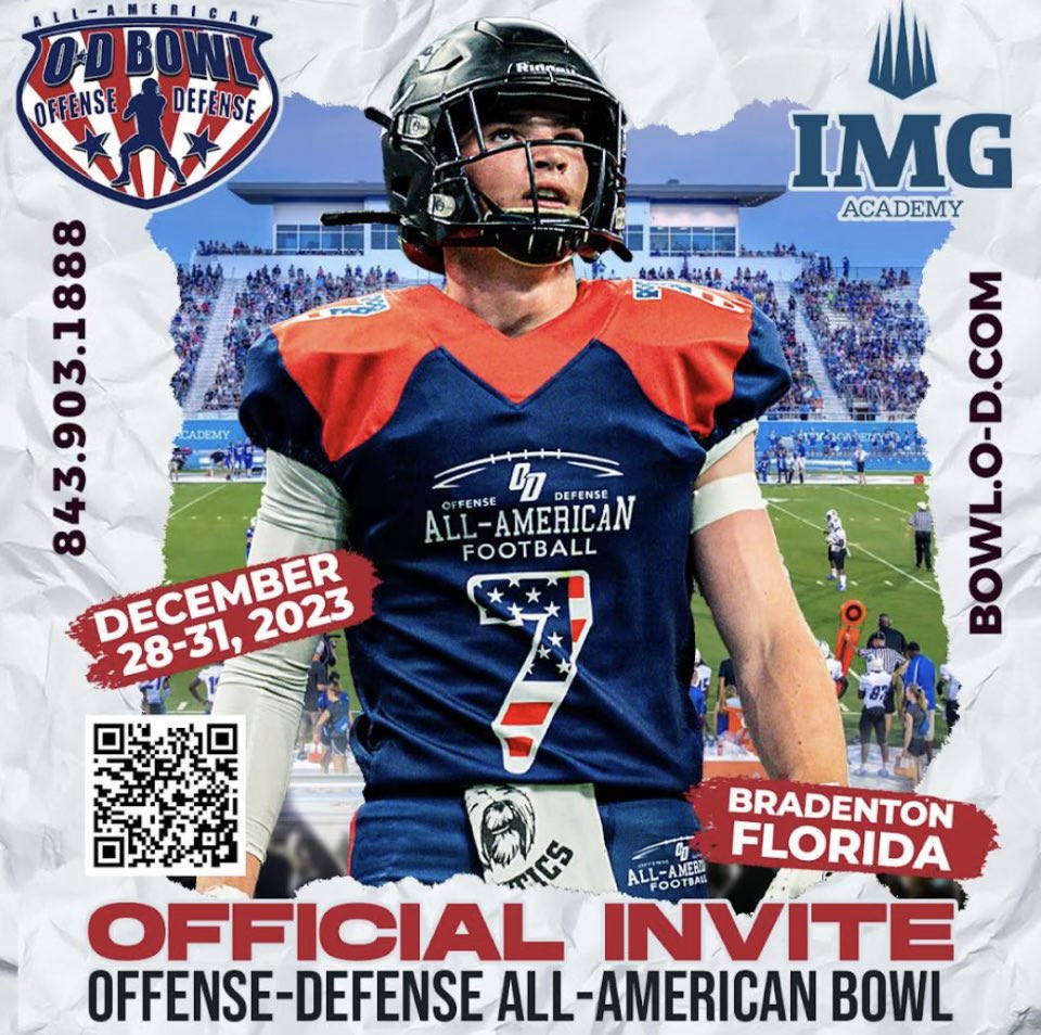 amy_emery555's tweet photo. Proud of Grant Emery being invited to 2023 O-D All-American Bowl @IMGAcademy.  #IMGBowl @CoachLanceo #gemclass @MoellerFootball @grant_emery14 @25emeryville https://t.co/CTNRaXm2iI