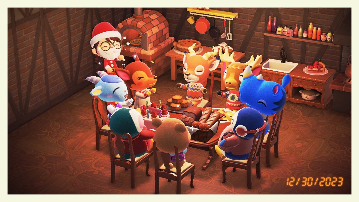 Sketch238's tweet photo. #ACNHWinterChallenge
Dec. 30th: Silent Night ____ Night

Baking night? Why not! We could even do some reading later for the silent part :)

#ACNH #AnimalCrossing #AnimalCrossingNewHorizons #NintendoSwitch https://t.co/p8mfOw7zzC