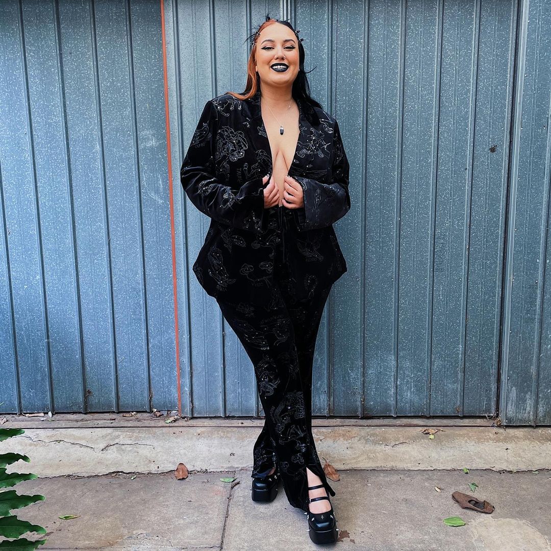 disturbiaco's tweet photo. A suit covered in the zodiac signs = power dressing level 100 ✨️20% off almost everything with 'NY20' ends soon! 🌙

https://t.co/uuMfpa2q2w

📸 @cleopatrashbag

#disturbiaclothing #altfashion #gothicfashion #astrology #astrologystyle https://t.co/PIYms8m8Mn