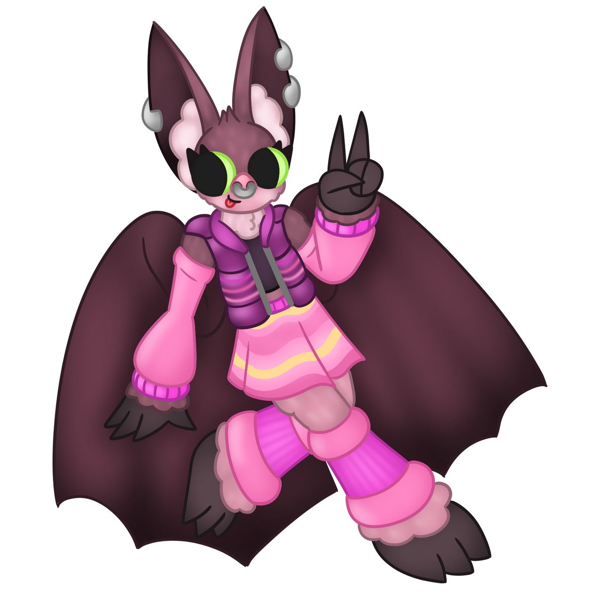 KiikaBug's tweet photo. Another new character, she's a mischievous lil bat girl and a bit of a trickster
Her name's Rita https://t.co/aNqMr3l8hV