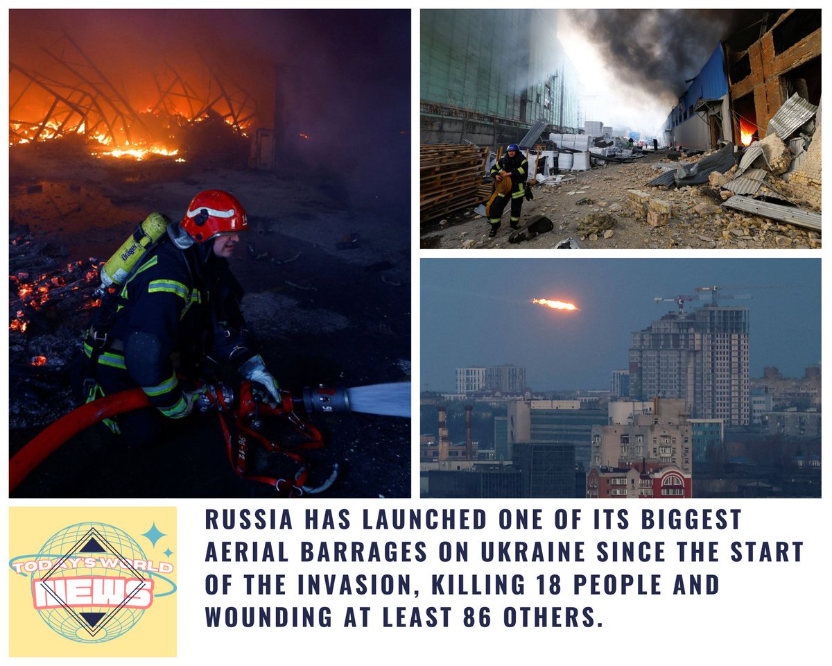 A surge in violence blanketed Ukraine as Russian forces conducted a substantial missile and drone attack, marking one of the most intense aerial offensives since the conflict's onset. With the death toll reaching 18 and at least 86 wounded, the strikes spanned from the capital,…
