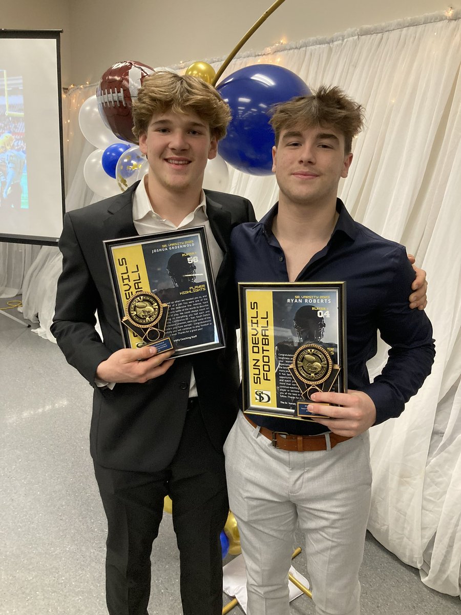 Won offensive player of the year for football this year. Would like to thank my family, teamtates and coaches who have got me here!! Go devils 🔱